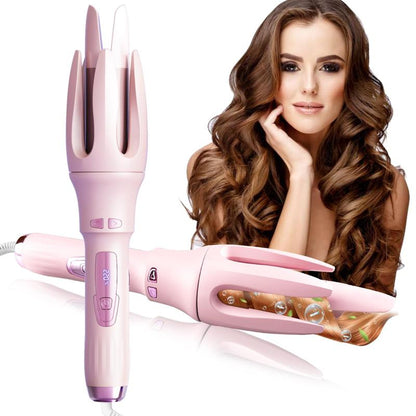 Automatic Hair Curler,Automatic Curling Iron with 4 Temperatures,Dual Voltage Rotating Curling Iron with 1 1/4 Inch Fast Heating and Auto Shut-Off for Professional Hair Styling